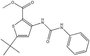 methyl 3-[(anilinocarbonyl)amino]-5-(tert-butyl)thiophene-2-carboxylate 结构式