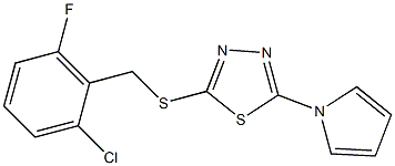 2-[(2-chloro-6-fluorobenzyl)thio]-5-(1H-pyrrol-1-yl)-1,3,4-thiadiazole 结构式