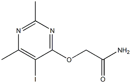 2-[(5-iodo-2,6-dimethyl-4-pyrimidinyl)oxy]acetamide 结构式