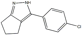 3-(4-chlorophenyl)-2,4,5,6-tetrahydrocyclopenta[c]pyrazole 结构式