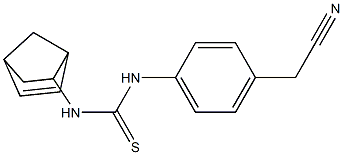N-bicyclo[2.2.1]hept-5-en-2-yl-N'-[4-(cyanomethyl)phenyl]thiourea 结构式