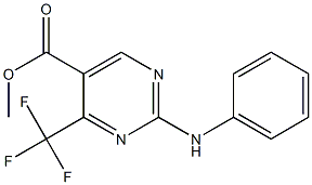 methyl 2-anilino-4-(trifluoromethyl)pyrimidine-5-carboxylate 结构式