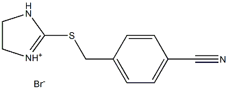 2-[(4-cyanobenzyl)thio]-4,5-dihydro-1H-imidazol-3-ium bromide 结构式