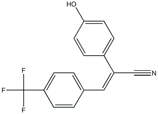 2-(4-hydroxyphenyl)-3-[4-(trifluoromethyl)phenyl]acrylonitrile 结构式