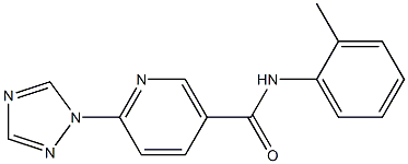 N-(2-methylphenyl)-6-(1H-1,2,4-triazol-1-yl)nicotinamide 结构式