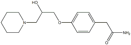 2-[4-(2-hydroxy-3-piperidinopropoxy)phenyl]acetamide 结构式