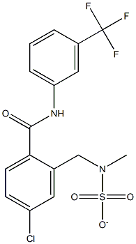 5-chloro-2-{[3-(trifluoromethyl)anilino]carbonyl}phenyl-N,N-dimethylsulfamate 结构式