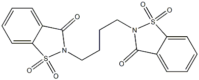 2-[4-(1,1,3-trioxo-2,3-dihydro-1H-1lambda~6~-benzo[d]isothiazol-2-yl)butyl]-2,3-dihydro-1H-1lambda~6~-benzo[d]isothiazole-1,1,3-trione 结构式