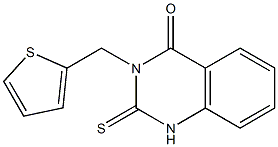 3-(2-thienylmethyl)-2-thioxo-1,2,3,4-tetrahydroquinazolin-4-one 结构式