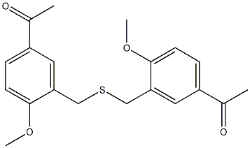 1-(3-{[(5-acetyl-2-methoxybenzyl)thio]methyl}-4-methoxyphenyl)ethan-1-one 结构式