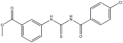 methyl 3-({[(4-chlorobenzoyl)amino]carbothioyl}amino)benzoate 结构式