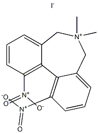 6,6-dimethyl-1,11-dinitro-6,7-dihydro-5H-dibenzo[c,e]azepinium iodide 结构式