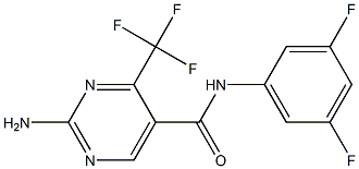 N5-(3,5-difluorophenyl)-2-amino-4-(trifluoromethyl)pyrimidine-5-carboxamide 结构式