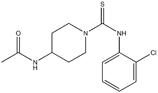 N1-{1-[(2-chloroanilino)carbothioyl]-4-piperidyl}acetamide 结构式