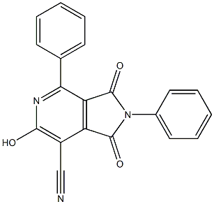 6-hydroxy-1,3-dioxo-2,4-diphenyl-2,3-dihydro-1H-pyrrolo[3,4-c]pyridine-7-carbonitrile 结构式