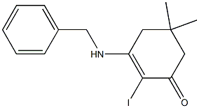 3-(benzylamino)-2-iodo-5,5-dimethyl-2-cyclohexen-1-one 结构式