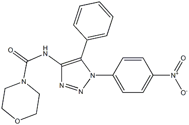 N4-[1-(4-nitrophenyl)-5-phenyl-1H-1,2,3-triazol-4-yl]morpholine-4-carboxamide 结构式