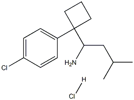 Cyclobutanemethanamine, 1-(4-chlorophenyl)-Alpha-(2-methylpropyl)-, Hcl 结构式
