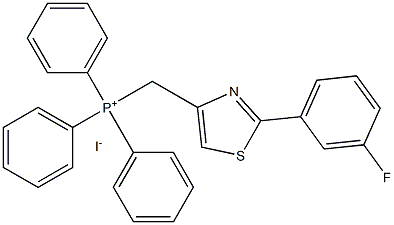 ((2-(3-fluorophenyl)thiazol-4-yl)methyl)triphenylphosphonium iodide 结构式