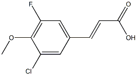 (E)-3-(3-chloro-5-fluoro-4-methoxyphenyl)acrylic acid 结构式