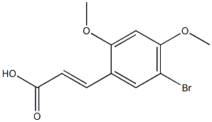 (E)-3-(5-bromo-2,4-dimethoxyphenyl)acrylic acid 结构式