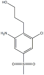 3-(2-amino-6-chloro-4-(methylsulfonyl)phenyl)propan-1-ol 结构式