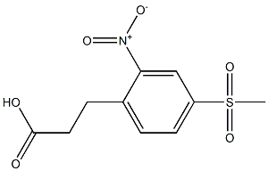 3-(4-(methylsulfonyl)-2-nitrophenyl)propanoic acid 结构式