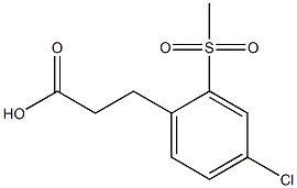 3-(4-chloro-2-(methylsulfonyl)phenyl)propanoic acid 结构式
