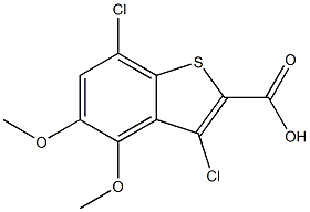 3,7-dichloro-4,5-dimethoxybenzo[b]thiophene-2-carboxylic acid 结构式