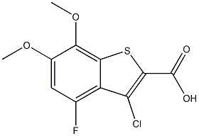 3-chloro-4-fluoro-6,7-dimethoxybenzo[b]thiophene-2-carboxylic acid 结构式