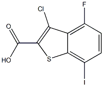 3-chloro-4-fluoro-7-iodobenzo[b]thiophene-2-carboxylic acid 结构式