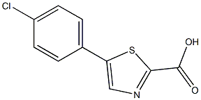 5-(4-chlorophenyl)thiazole-2-carboxylic acid 结构式