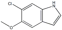6-chloro-5-methoxy-1H-indole 结构式