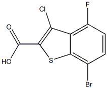 7-bromo-3-chloro-4-fluorobenzo[b]thiophene-2-carboxylic acid 结构式