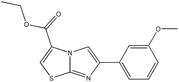 ETHYL 6-(3-METHOXYPHENYL)IMIDAZO[2,1-B][1,3]THIAZOLE-3-CARBOXYLATE 结构式