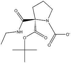 (R)-BOC-脯氨酸乙酰胺 结构式