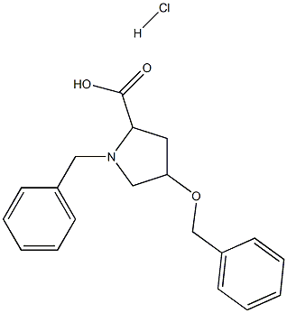 1-Benzyl-4-(Benzyloxy)Pyrrolidine-2-Carboxylic Acid Hydrochloride 结构式