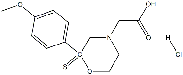 2-(4-Methoxyphenyl)-2-Thiomorpholinoacetic Acid Hydrochloride 结构式