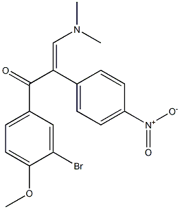 1-(3-bromo-4-methoxyphenyl)-3-(dimethylamino)-2-(4-nitrophenyl)prop-2-en-1-one 结构式