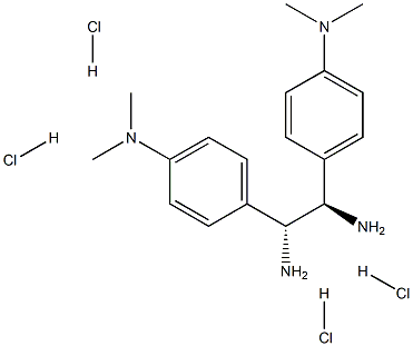(R,R)-1,2-二(4-二甲基氨基苯)-1,2-乙二胺四盐酸盐 结构式