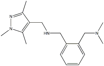 ({2-[(dimethylamino)methyl]phenyl}methyl)[(1,3,5-trimethyl-1H-pyrazol-4-yl)methyl]amine 结构式