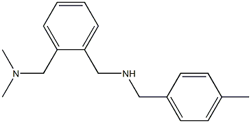 ({2-[(dimethylamino)methyl]phenyl}methyl)[(4-methylphenyl)methyl]amine 结构式