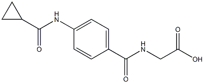 ({4-[(cyclopropylcarbonyl)amino]benzoyl}amino)acetic acid 结构式