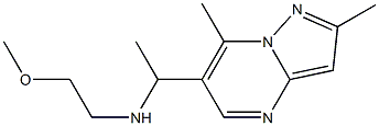 (1-{2,7-dimethylpyrazolo[1,5-a]pyrimidin-6-yl}ethyl)(2-methoxyethyl)amine 结构式