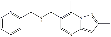 (1-{2,7-dimethylpyrazolo[1,5-a]pyrimidin-6-yl}ethyl)(pyridin-2-ylmethyl)amine 结构式