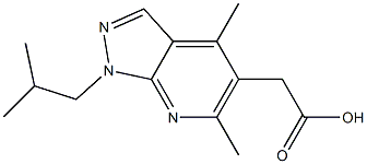 (1-isobutyl-4,6-dimethyl-1H-pyrazolo[3,4-b]pyridin-5-yl)acetic acid 结构式