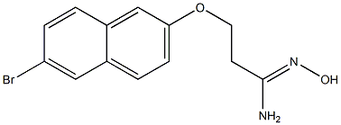(1Z)-3-[(6-bromo-2-naphthyl)oxy]-N'-hydroxypropanimidamide 结构式