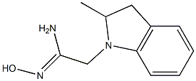 (1Z)-N'-hydroxy-2-(2-methyl-2,3-dihydro-1H-indol-1-yl)ethanimidamide 结构式