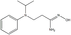 (1Z)-N'-hydroxy-3-[isopropyl(phenyl)amino]propanimidamide 结构式