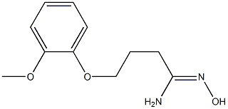 (1Z)-N'-hydroxy-4-(2-methoxyphenoxy)butanimidamide 结构式